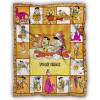 Personalized The Flintstones Blanket, The Flintstones Fleece, Sherpa Blanket