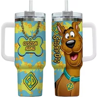Personalized Scooby Doo 40oz Tumbler With Handle, Scooby Doo Tumbler
