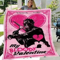 Halloween Movies Blanket, Halloween Bloody Valentine Blanket, Halloween Blanket