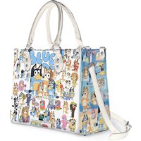 Blue Dog Purse, Leather Handbag, Blueydad And Bingo Themed Tote, Blueydad Bag