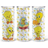 Tweety 20oz Tumbler With Lid And Straw, Tumbler Gift For Tweety Lovers