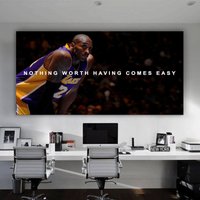 Kobe Bryant Poster Motivational Wall Art For Office Decor Landscape Canvas