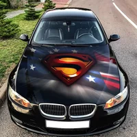American Flag Auto Hood Covers Graphic Superman Fit Any Car Truck