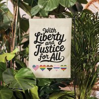 With Liberty And Justice For All Garden Flag