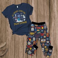 All Aboard Admit One Polar Express Pajamas Set, Polar Express Women T-shirt And Pant