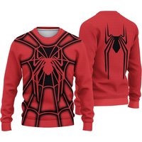 Movie Superhero The Human Spider Custom Imitation Knitted Ugly Sweater