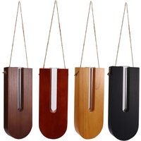 Solid Wood Flower Arrangement New Chinese Style Hydroponic Plant Stand Wall-mounted Hydroponic Simple Wall Pendant