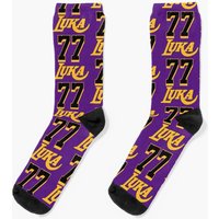 Luka Doncic 77 Los Angeles Purple Jersey Socks