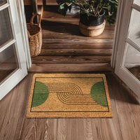 Vintage Vibe Mid Century Modern Coir Doormat
