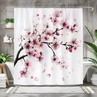 Cherry Blossom Shower Curtain, Bathroom Decor