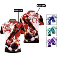 Custom Bowling Polo Shirts For Team Bo0341