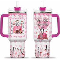 Michael Myers 40oz Tumbler, Valentine Day Tumbler Cup, Horror Characters