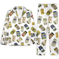 Vintage Canned Pickles Long Sleeve Pajama Set