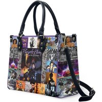 Prince Pur Rain Personalized Leather Bag, Prince Rogers Nelson Custom Handbag