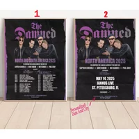 Custom The Damned Announce 2025 North & South American Tour Poster
