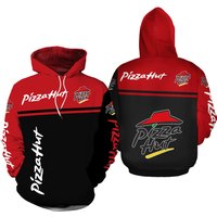 Halloween Pizza Hut Men's Zip Hoodie - Trendy Pizza Apparel