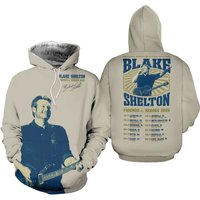 Blake Shelton Friends And Heroes 2025 Tour 3d Hoodie