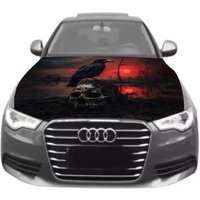 Crow Skull Car Auto Hood Covers Full Color Graphic Fit Any Car