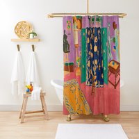 The Pink Studio-henri Matisse Shower Curtain, Extra Wide Shower Curtain