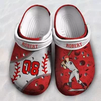 Custom Baseball Clog Shoes, Perfect For Baseball Lovers, Personalized Gift
