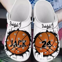 Custom Basketball Clog Shoes, Personalized Name & Number Sports Footwear