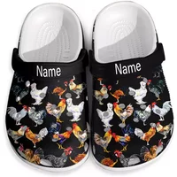 Chicken Clog Shoes, Personalized Farm Animal Sandals, Chicken Lover Gift