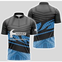 Hammer Bowling Jersey Navy Black Line