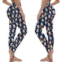 Funny Mouse Face Leggings, Mouse And Friends Yoga Leggings