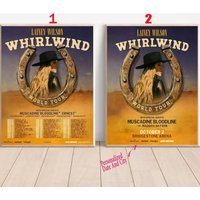 Custom Lainey Wilson Whirlwind 2025 Tour Poster