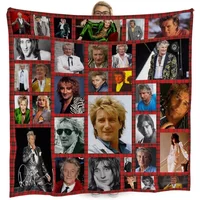 Rod Stewart Celebrity Montage Fleece Blanket