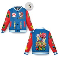 Personalized Super Mario Kids & Adults Name Varsity Jacket