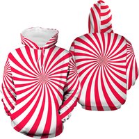 Christmas Holiday Red Candy Cane Round Funny Hoodiecosplay Tka74, Candy Cosplay Hoodie
