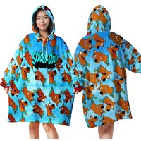 Scooby Doo Blue Character Aop Blanket Hoodie Mens