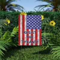 Pro-democracy Resist The Tyrant American Flag