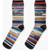 Vintage Retro Record Album Spines Socks