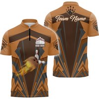 Custom Name And Team Bowling Pattern All Over Print Bowling Jersey