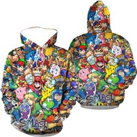Super Smash Bros 3d Printing Hoodie Fashion