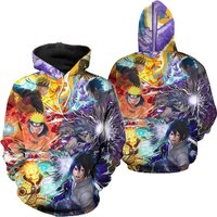 Japanese Narutoo Hoodie Pullover Sweatshirt 3d All Over Print Anime