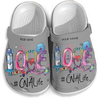 Personalized Love Cna Life Clogs For Nurses Shoes, Nursing Student, Gift For Nurse
