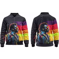 Miles Davis All Over 3d Print Bomber Jacket