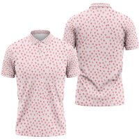 Womens Strawberry Golf Shirt, Coquette Golf Polo For Women