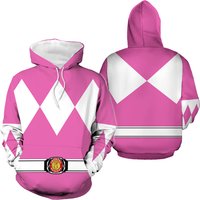 Pink Power Ranger 3d Costumes Unisex Tracksuit Hoodies Joggers Sét