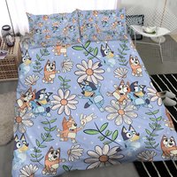 Cartoon Blueys Bedding Set, Gifts For Friends, Bedroom Decor