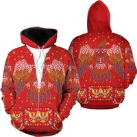 Elvis Eagle Red Costume Hoodie Sweatpants Sets Hd4441