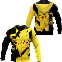 Pkm Pika Hoodie, 3d Zip Hoodie