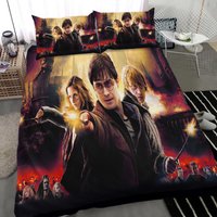 Harry Potter And The Deathly Hallows Quilt Duvet Cover Set Single Kids Queen