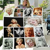 Marilyn Monroe Fleece Blanket, Actress Blanket, Marilyn Monroe Fan Gift