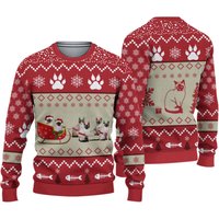 Christmas Siamese Cat Reindeer Ugly 3d Sweater