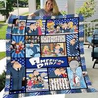 American Dad Blanket, American Dad! Tv Series Fleece, Sherpa Blanket