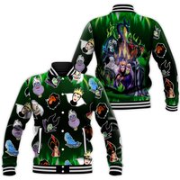 Christmas Gift, Villains Baseball Jacket, Mal*eficent Baseball Jacket